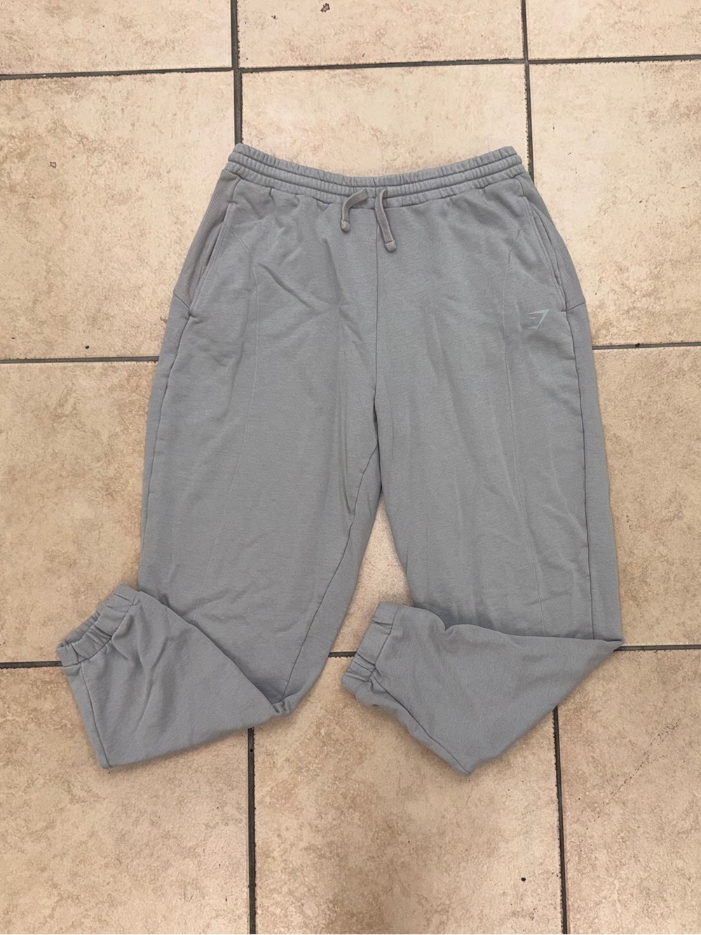 Gymshark Power Washed Joggers Sweatpants Men’s Large Gray Logo Gym Active